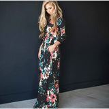 Fashion Printed Party Gown Ladies Dress
