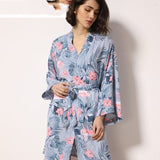 New Sleepwear Robe Spring Thin Cotton-Silk