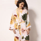 New Sleepwear Robe Spring Thin Cotton-Silk