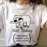 Sloth Kawaii Printed Women T-shirts