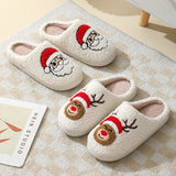 Christmas Cute Cartoon Santa Claus Cotton Slippers